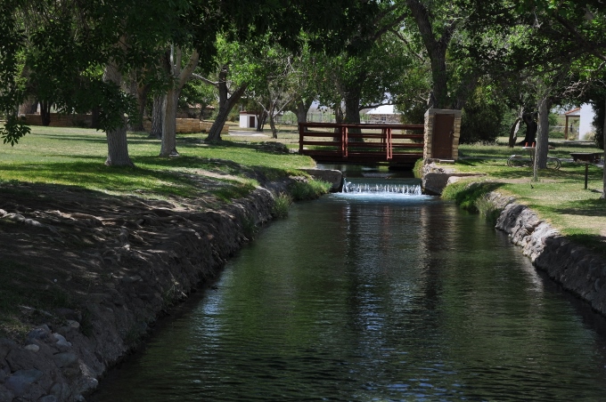 the canal that runs through the park